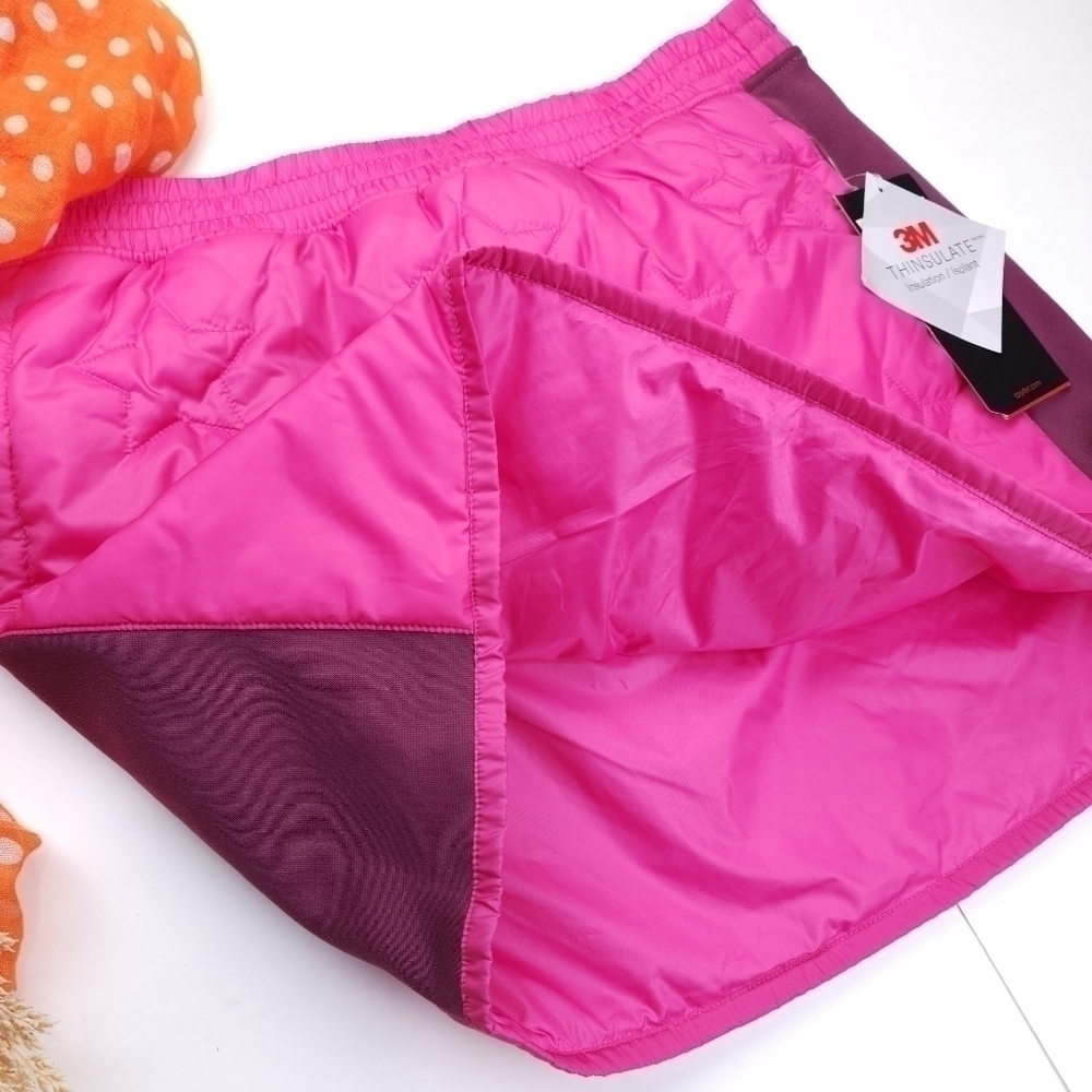New Spyder Pink Purple Thinsulate puffer Fleece Skirt Sz Girls XL - Picture 8 of 11
